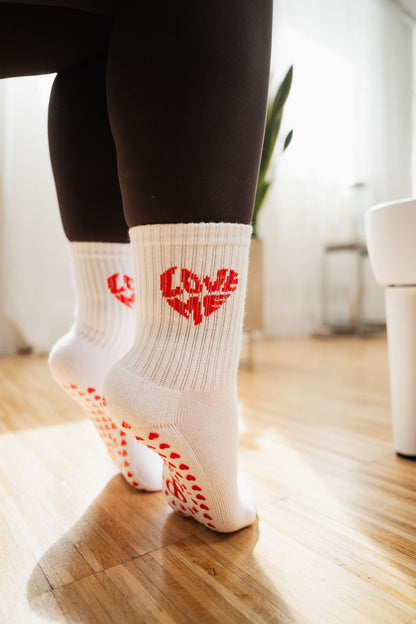 Pilates Gripsocken aus Baumwolle - Love Me