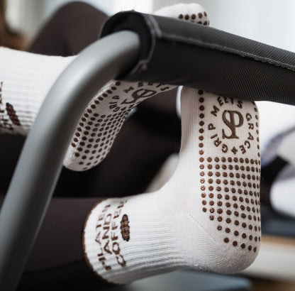 Pilates Gripsocken aus Baumwolle - Pilates & Coffee Ruffle