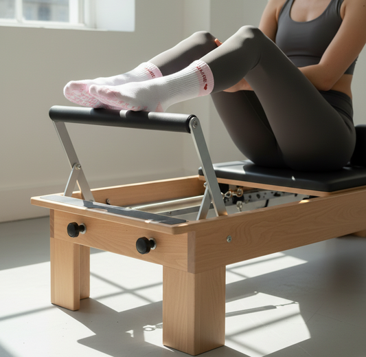 gripsocken_gripsocks_pilates_amore_rosa_weiß_white_weiss_pilates_yoga_red_lagree_reformer_barre_rot_pink_socken_studiopranique