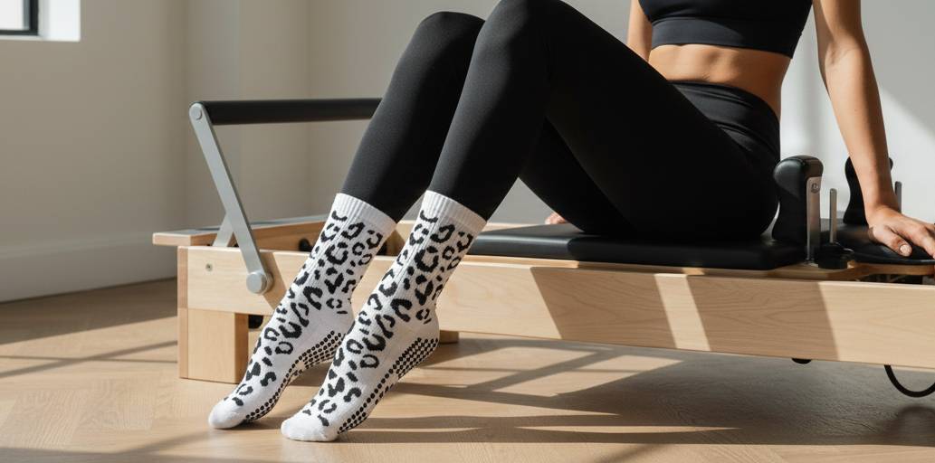 Grip Socks - Cheetah Black White